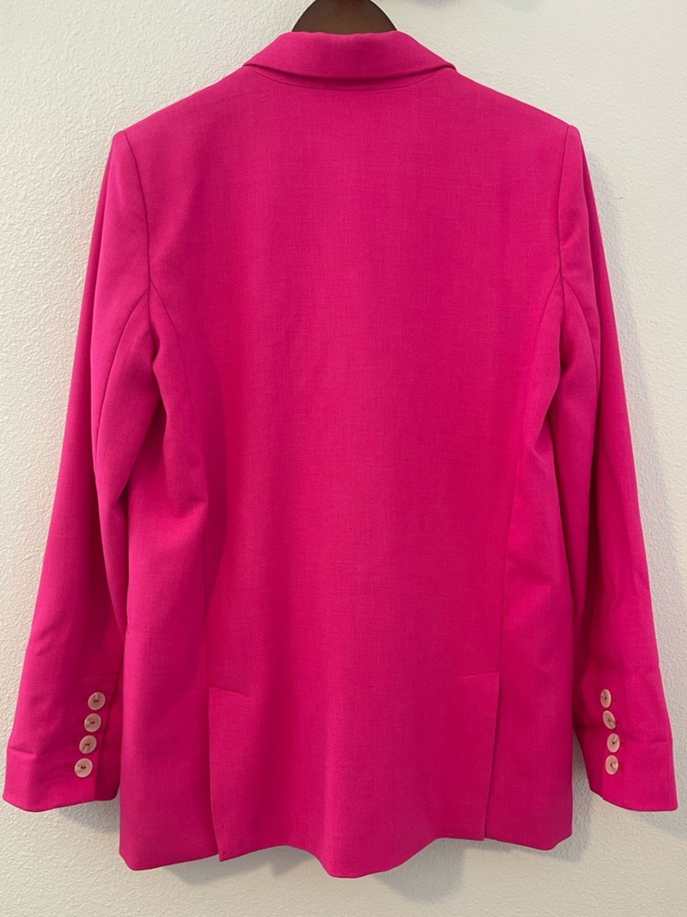 Anthropologie Hot Pink Double-Breasted Blazer - Picture 8 of 8